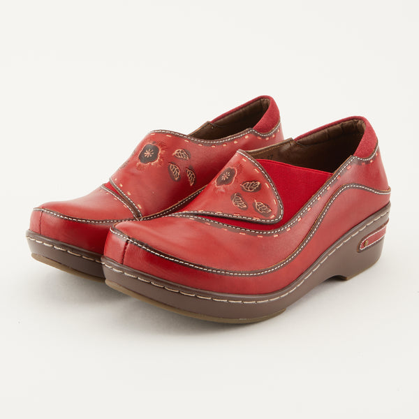 L\'Artiste by Spring Step Burbank or Sherbet hand-painted leather clogs Amazon.com | L main image 4