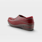 L'Artiste Burbank clogs in Red, alternate angle view