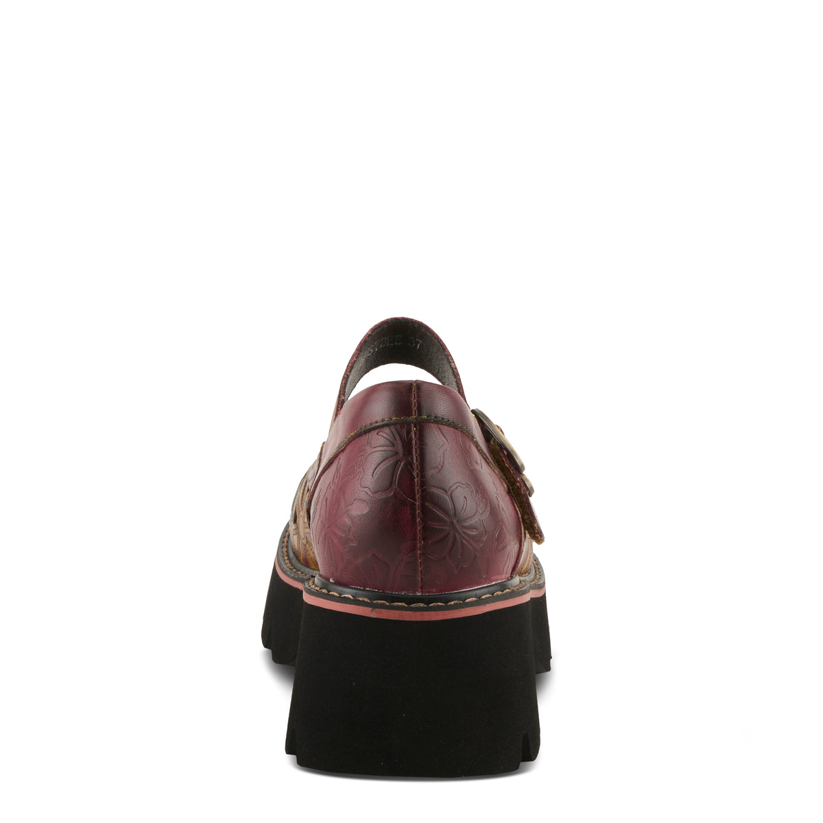 L'Artiste L'ARTISTE BUSYBEE SHOES shoe in bordeaux multi with handcrafted leather design