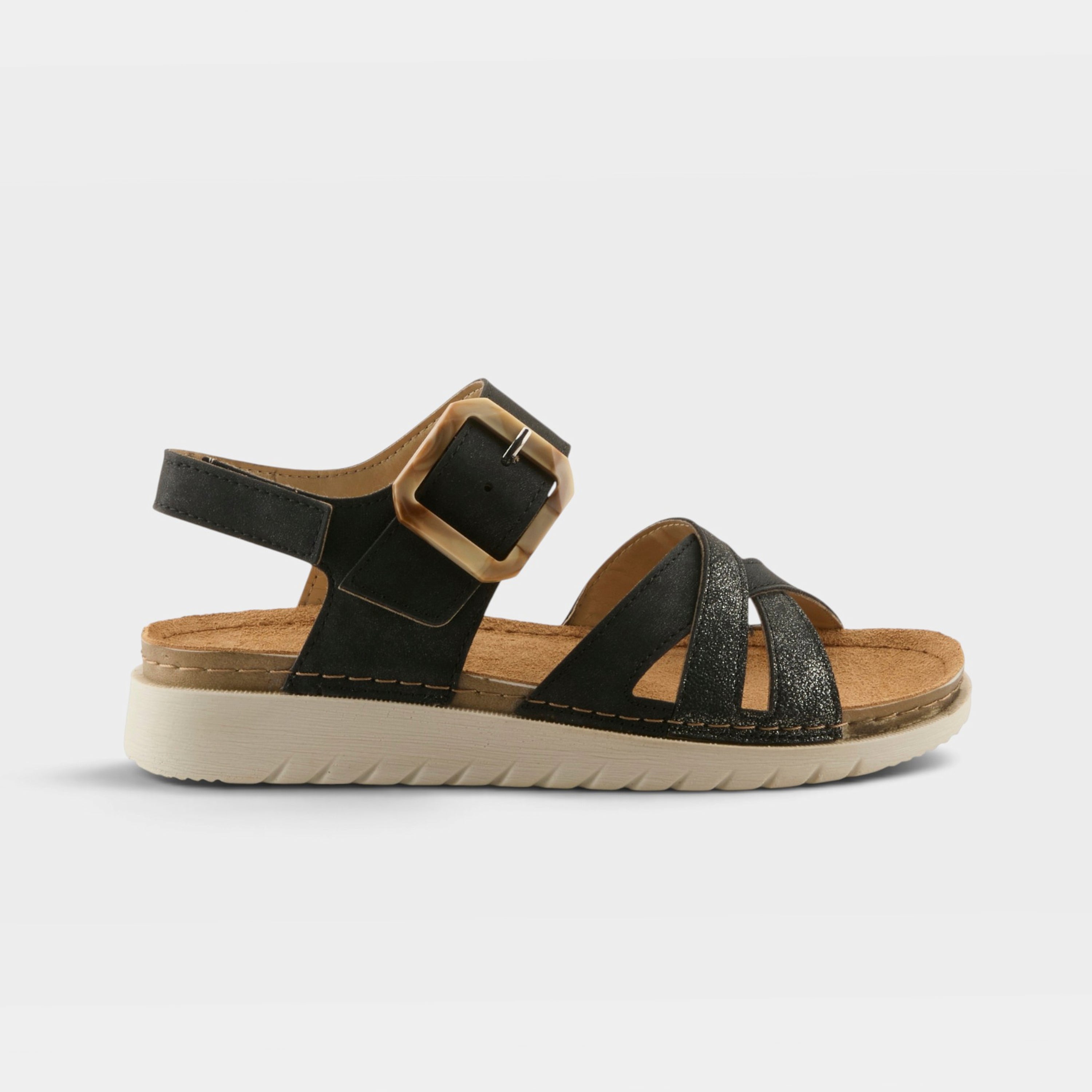 Flexus Cabianna Black Multi Sandal