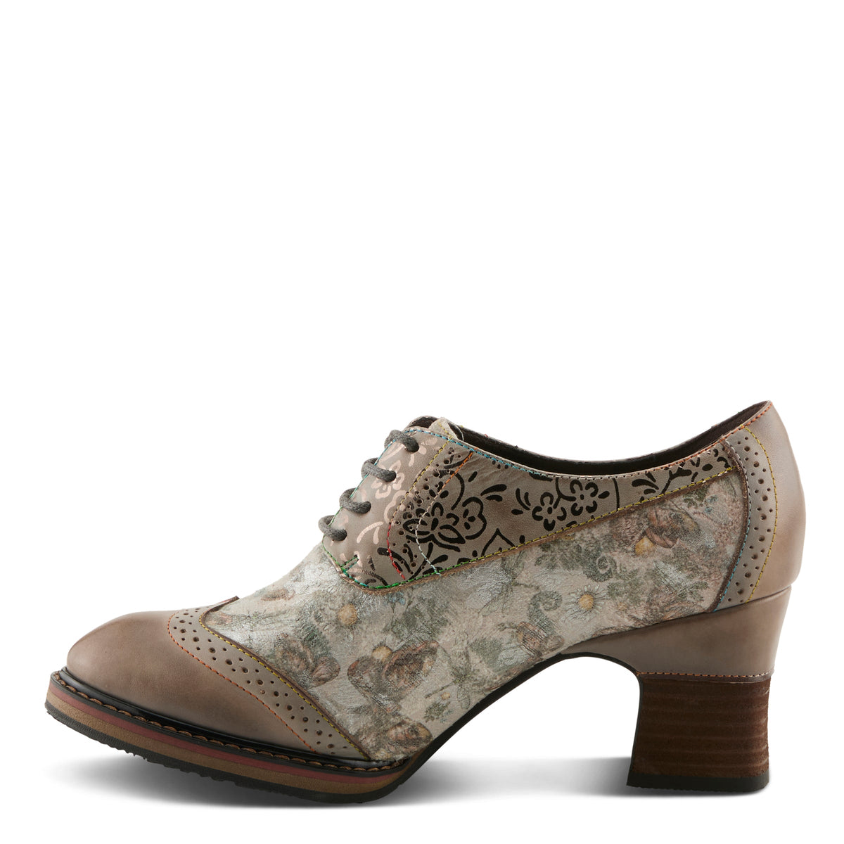 L'Artiste L'ARTISTE CADEN SHOES shoe in grey multi with handcrafted leather design