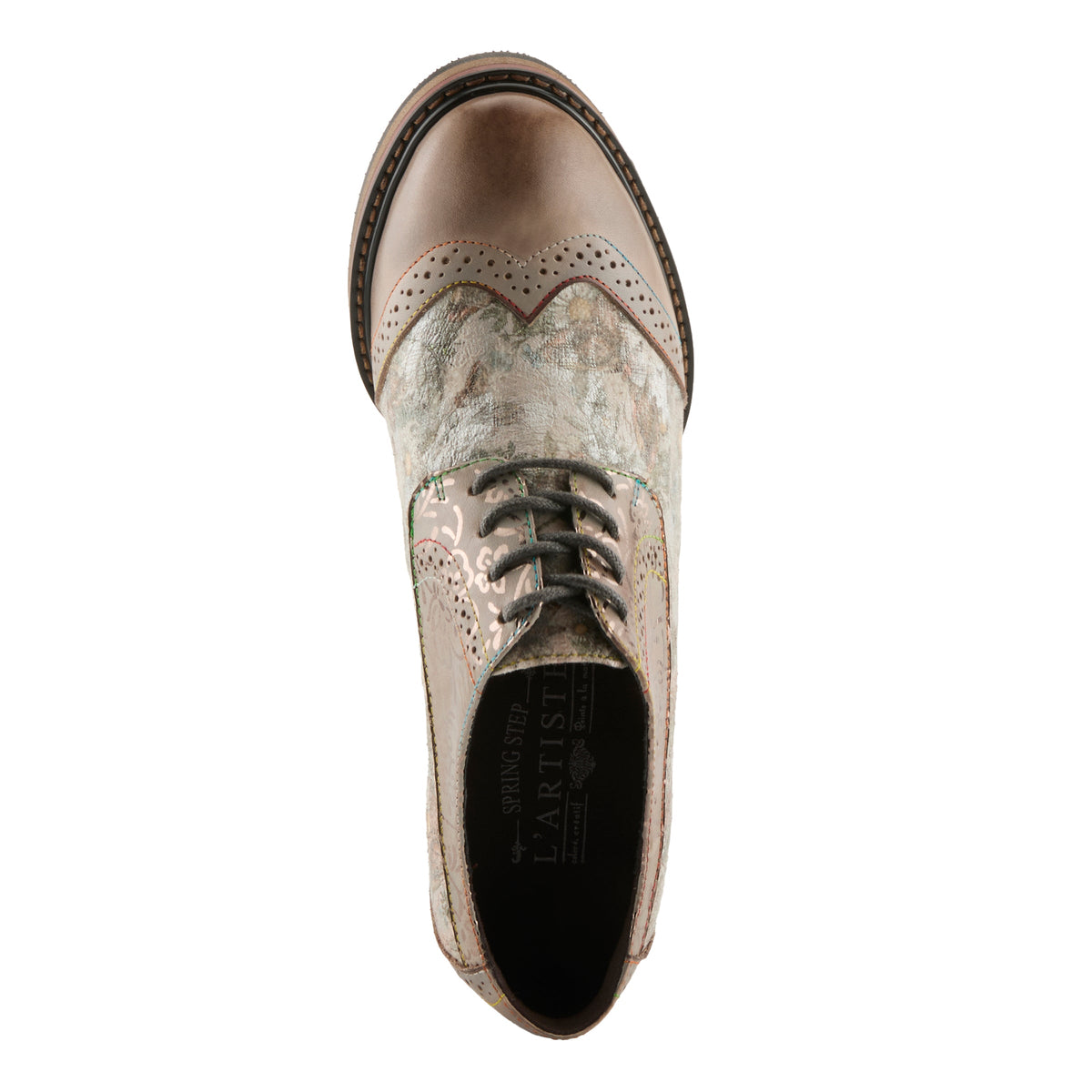 L'Artiste L'ARTISTE CADEN SHOES shoe in grey multi with handcrafted leather design