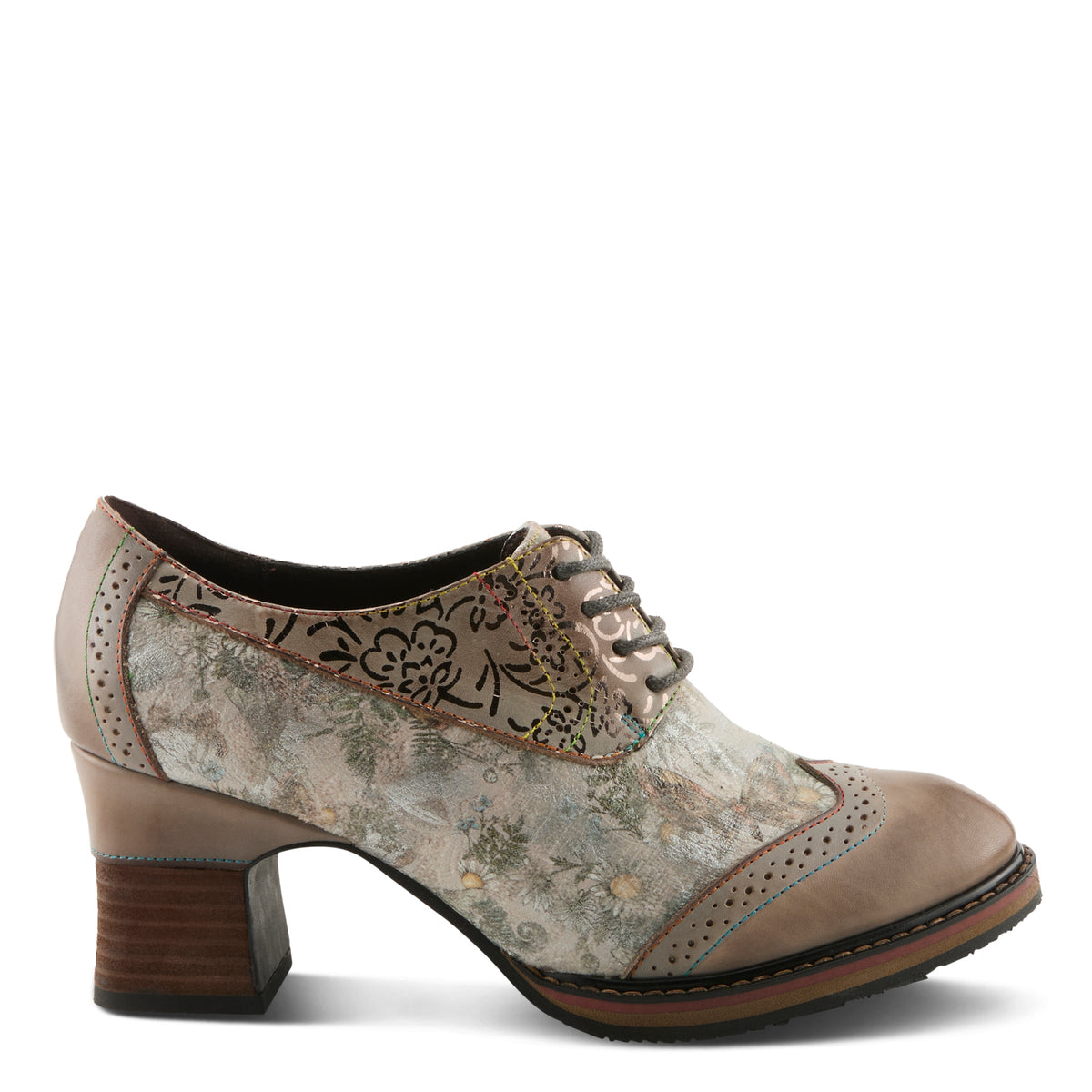 L'Artiste L'ARTISTE CADEN SHOES shoe in grey multi with handcrafted leather design