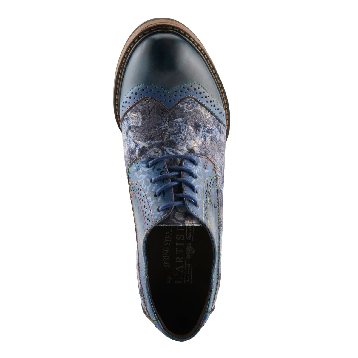 L'Artiste L'ARTISTE CADEN SHOES shoe in navy multi with handcrafted leather design