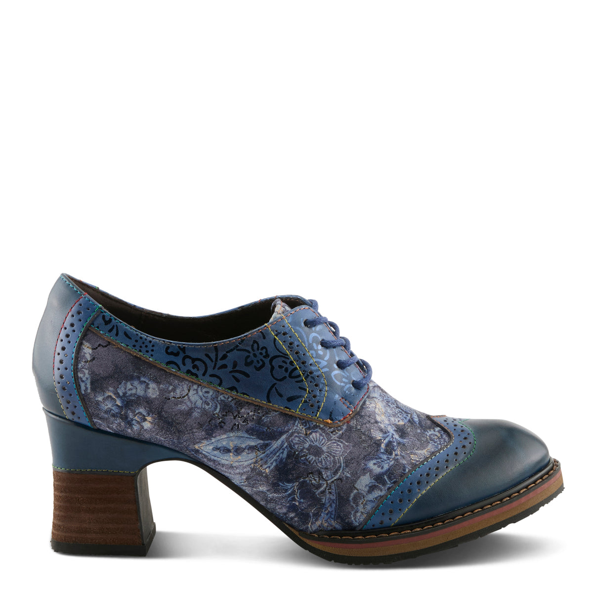 L'Artiste L'ARTISTE CADEN SHOES shoe in navy multi with handcrafted leather design