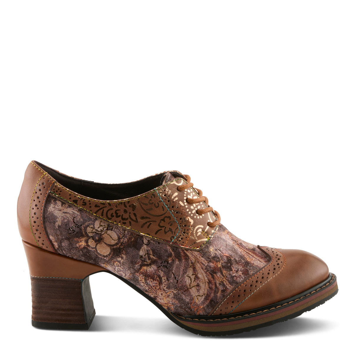 L'Artiste L'ARTISTE CADEN SHOES shoe in tan multi with handcrafted leather design