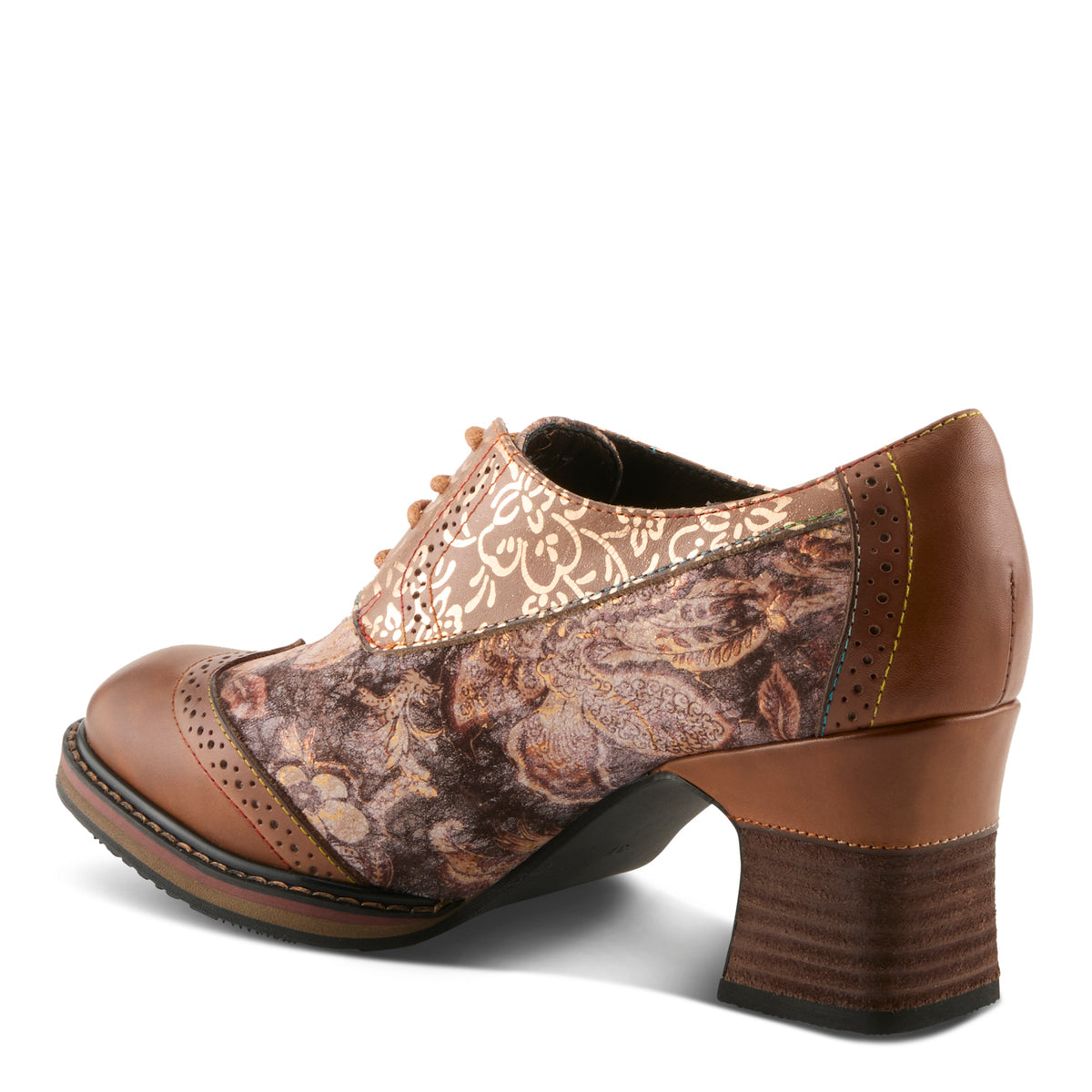 L'Artiste L'ARTISTE CADEN SHOES shoe in tan multi with handcrafted leather design