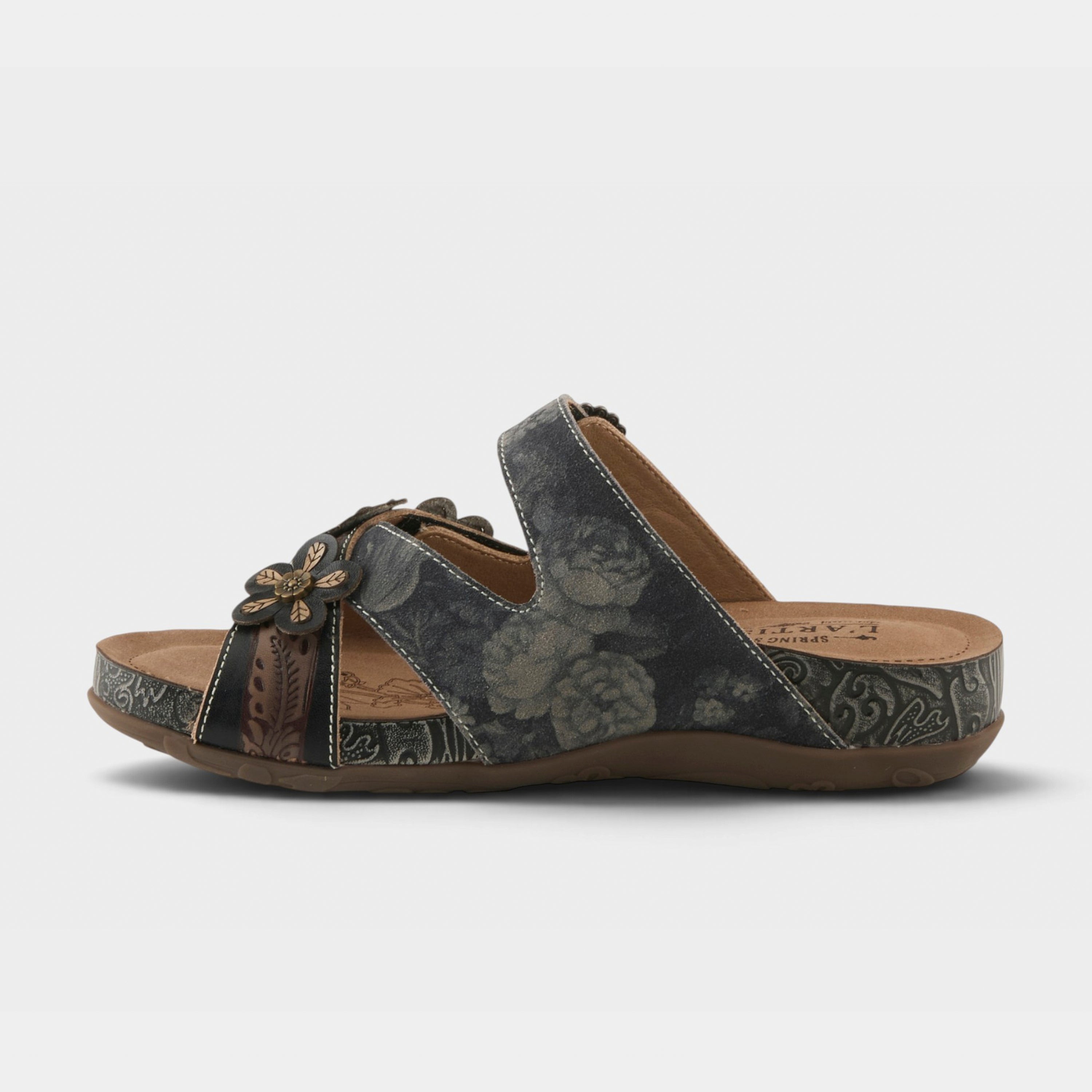 L'Artiste Caelana sandals in Black Multi, side view