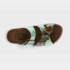 L'Artiste Caelana sandals in Turquoise Multi, top view