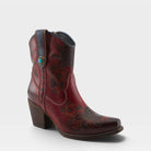L'Artiste CAHOOTS BOOTS in DARK RED MULTI, front view