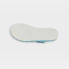 L'Artiste Caiman slide sandals in Aqua Multi, outsole view