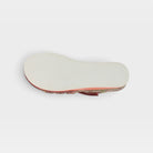 L'Artiste Caiman slide sandals in Red Multi, outsole view