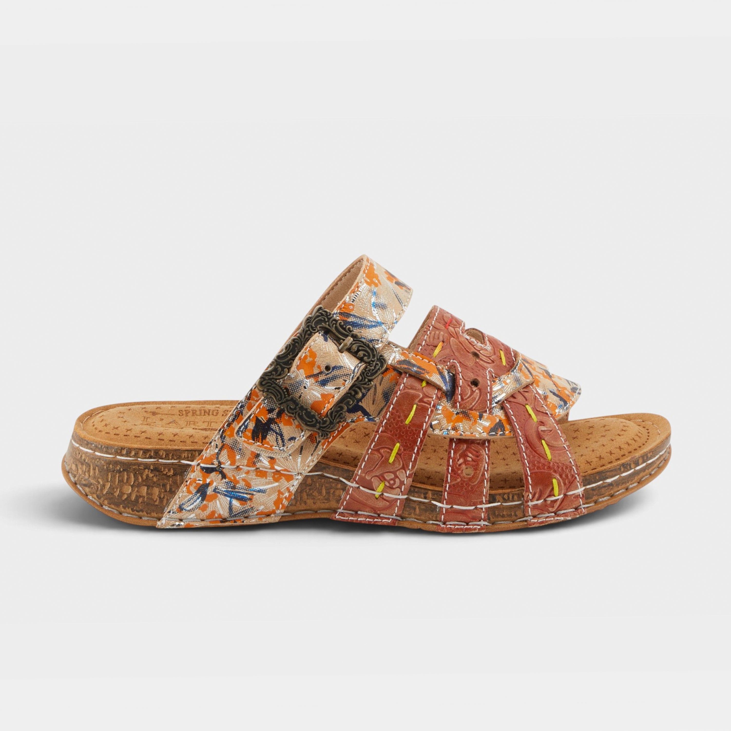 L'Artiste Calamityjay sandals in Camel Multi, hero view