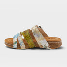 L'Artiste Calamityjay sandals in Olive Multi, side view