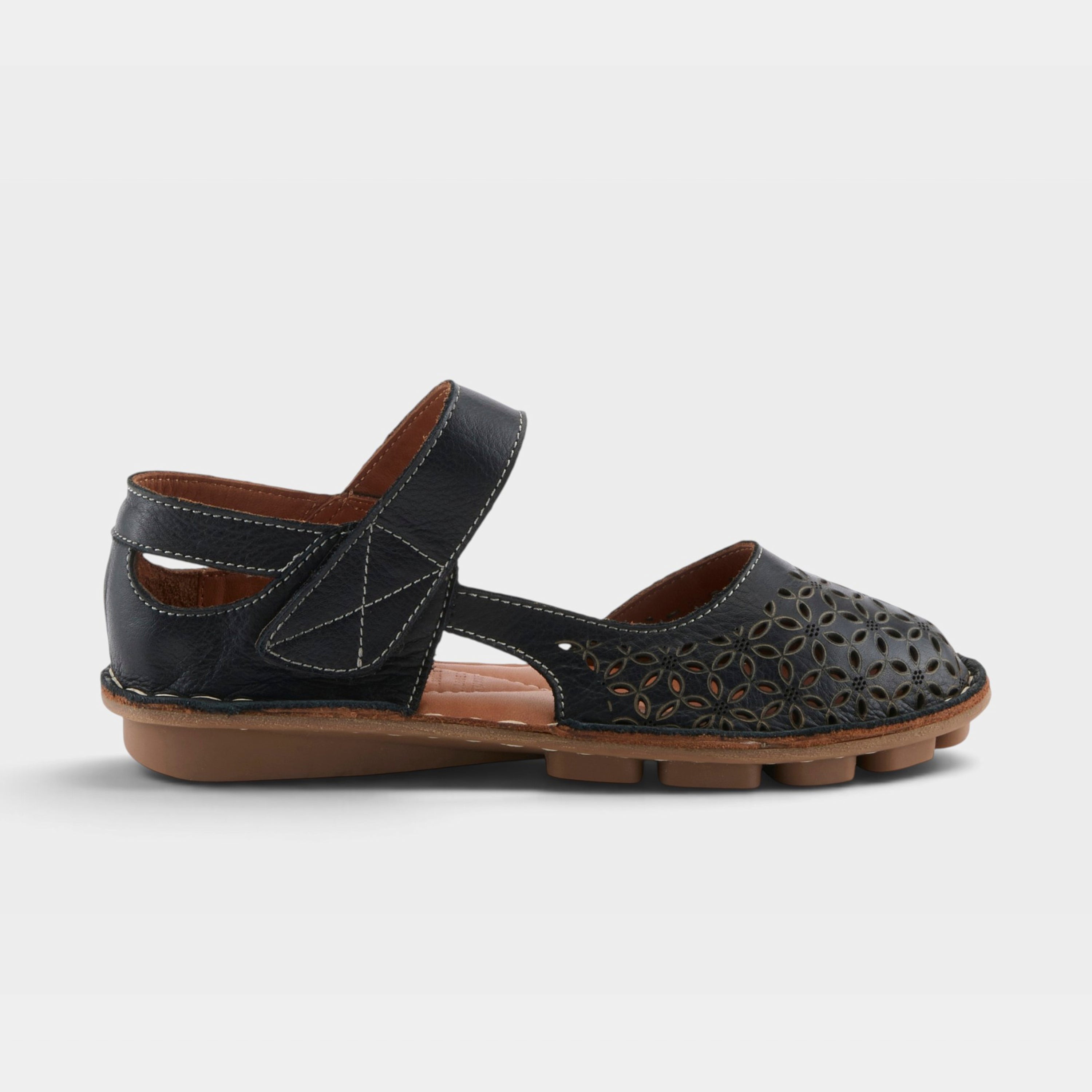 Spring Step Canoya Black Sandal