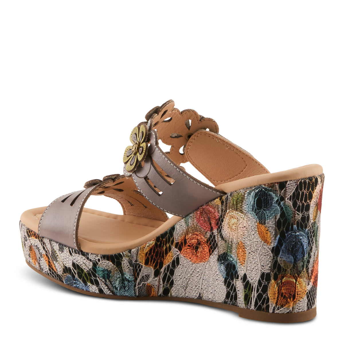 L'Artiste L'ARTISTE CAPRICE SANDALS sandal in grey with handcrafted leather design
