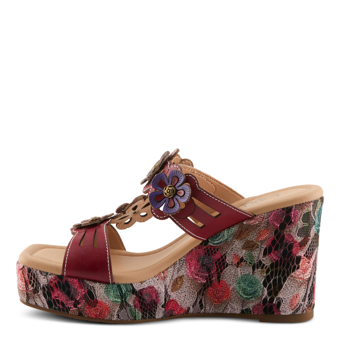 L'Artiste L'ARTISTE CAPRICE SANDALS sandal in red with handcrafted leather design
