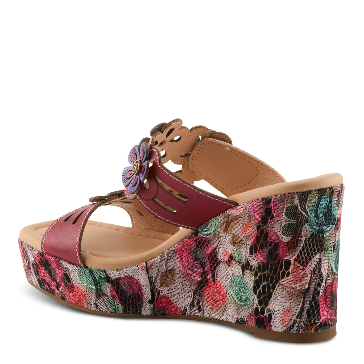 L'Artiste L'ARTISTE CAPRICE SANDALS sandal in red with handcrafted leather design