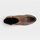 L'Artiste Captivate booties in Brown Multi, top view