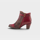 L'Artiste Captivate booties in Bordeaux Multi, side view