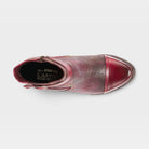 L'Artiste Captivate booties in Bordeaux Multi, top view