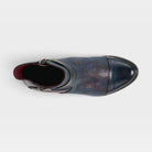 L'Artiste Captivate booties in Navy Multi, top view