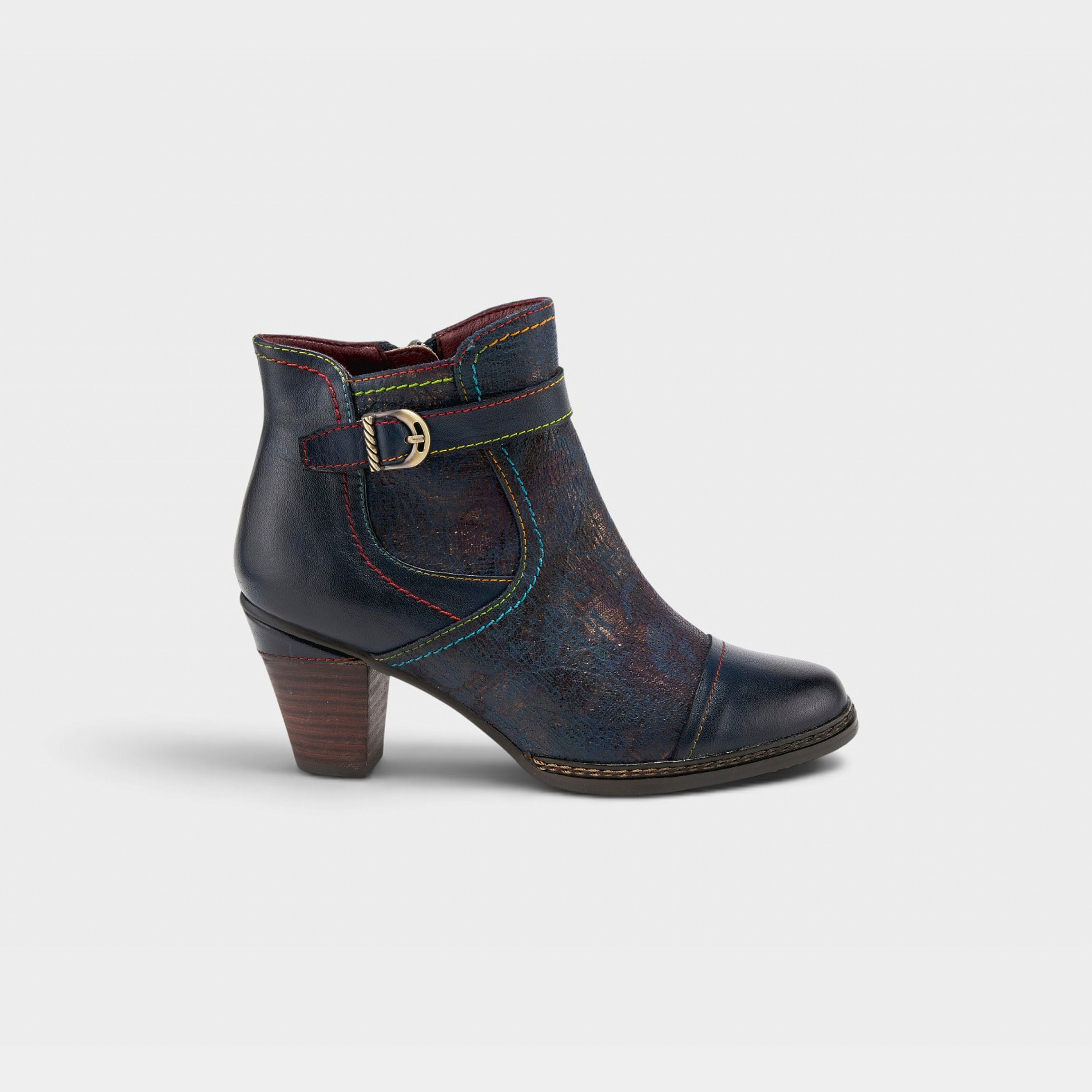 L'Artiste Captivate booties in Navy Multi, hero view