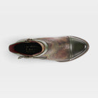 L'Artiste Captivate booties in Olive Multi, top view