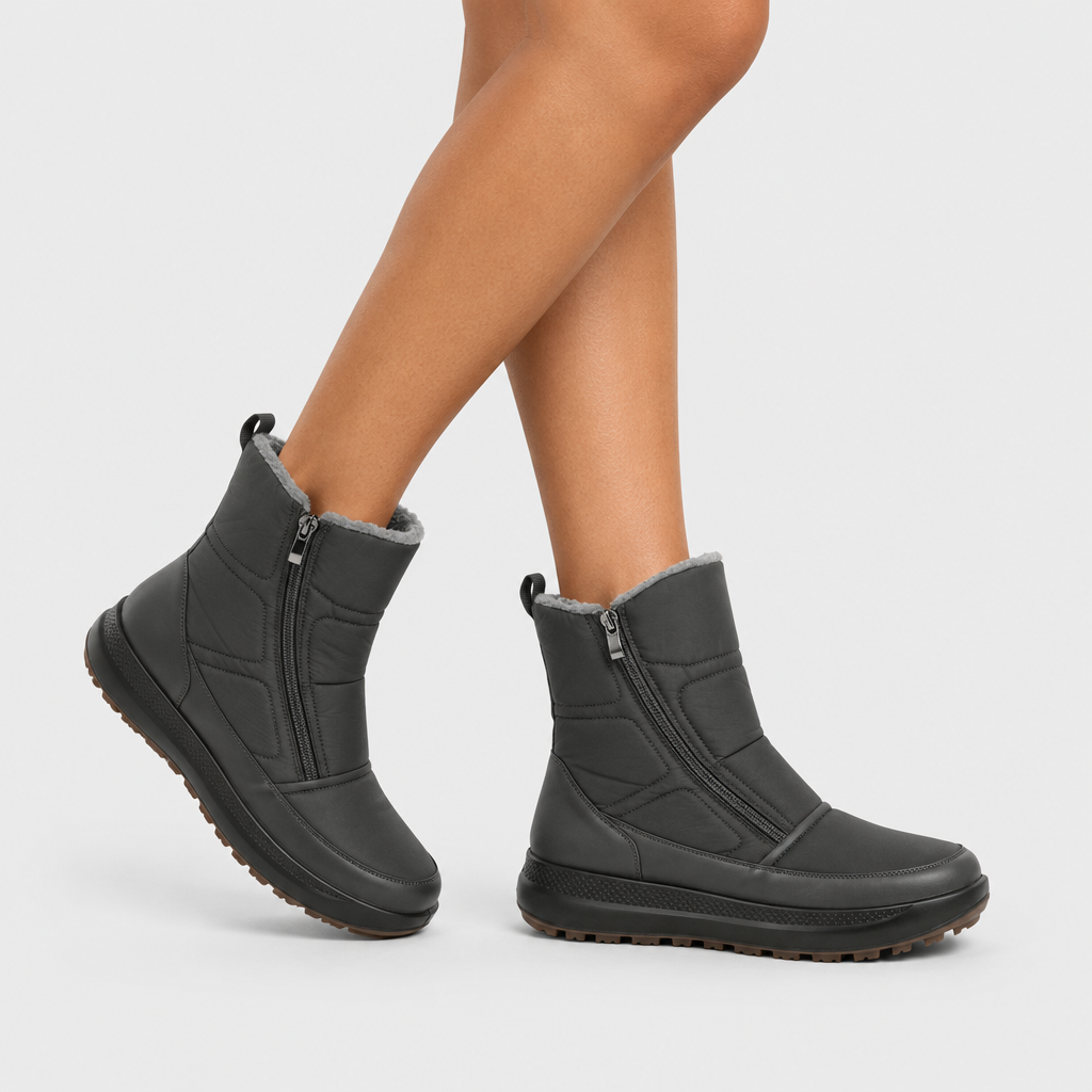 Flexus Cariselle Grey Boot - on-foot view