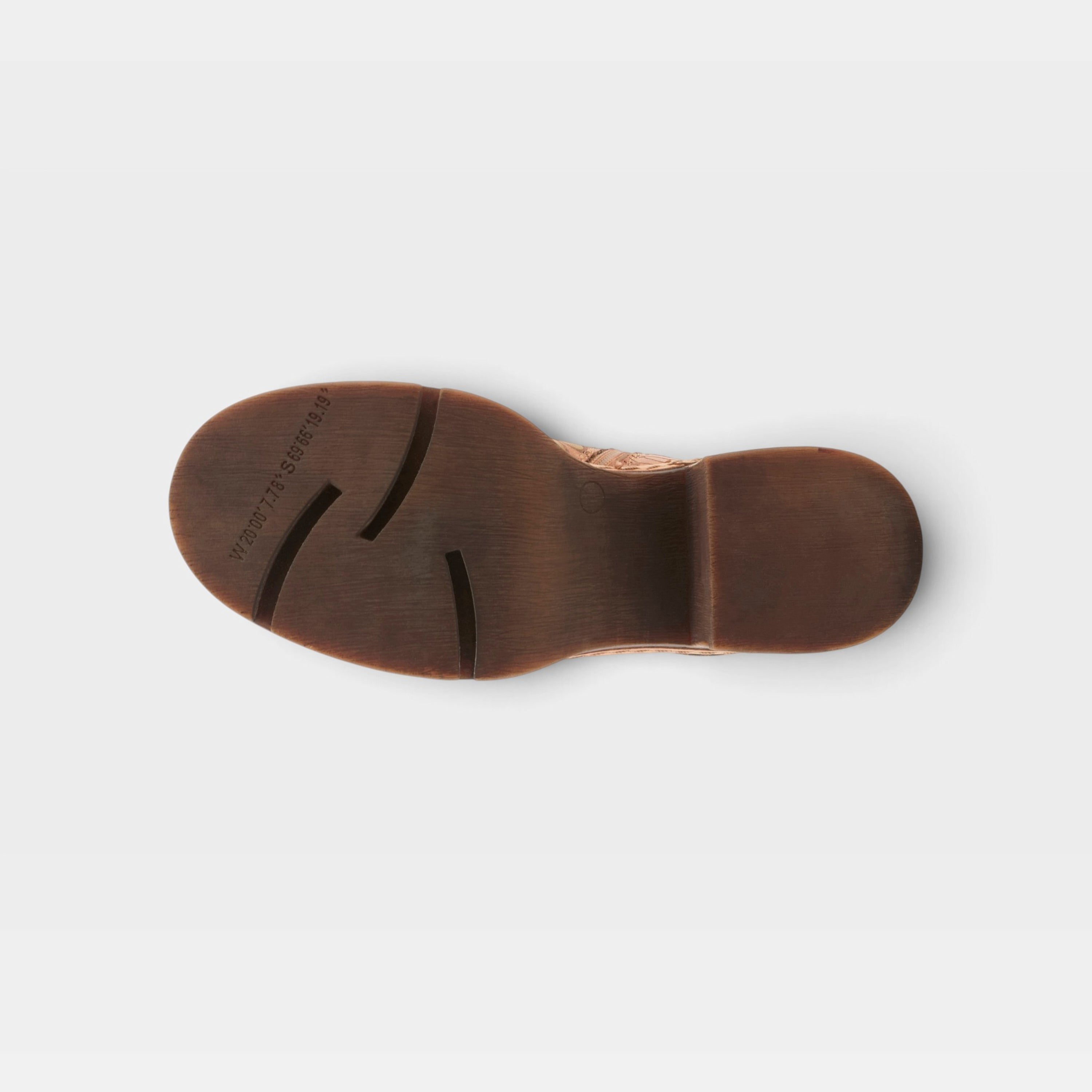 L'Artiste Carnivale boots in Beige Multi, outsole view