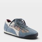 L'Artiste CARPEDIEM SNEAKER SHOE in BLUE MULTI SUEDE, front view