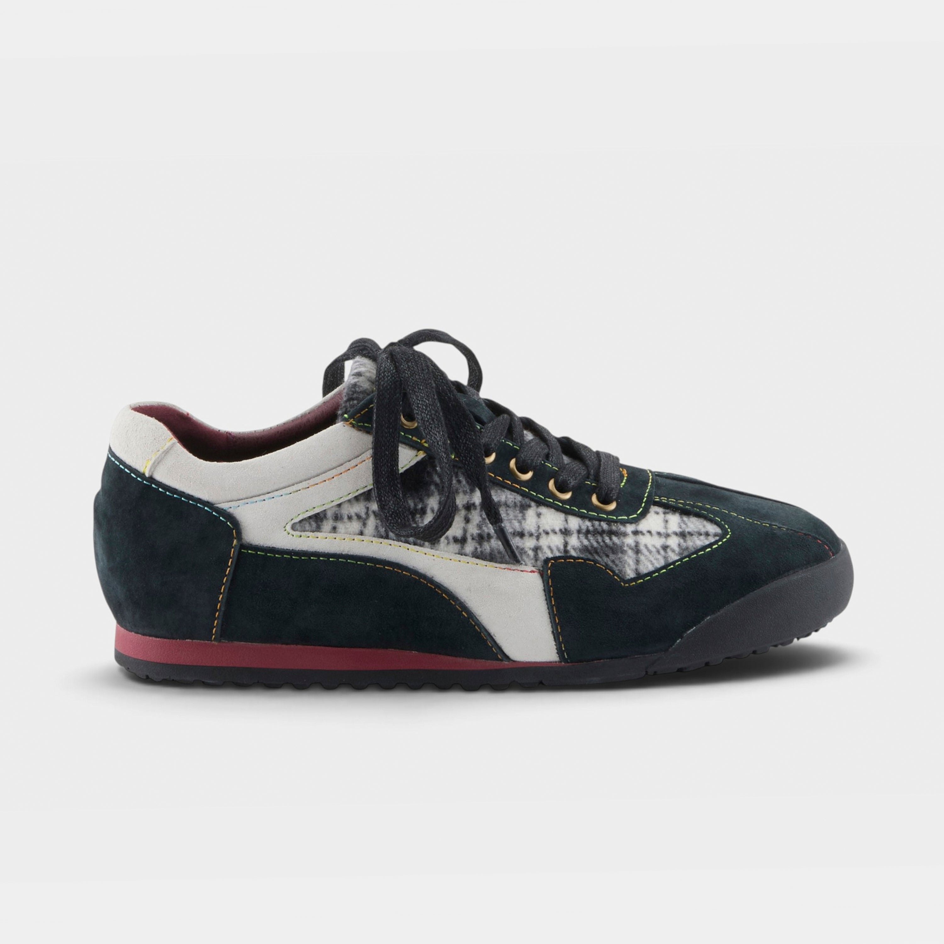 L'Artiste Carpediem sneakers in Black Multi Suede, hero view