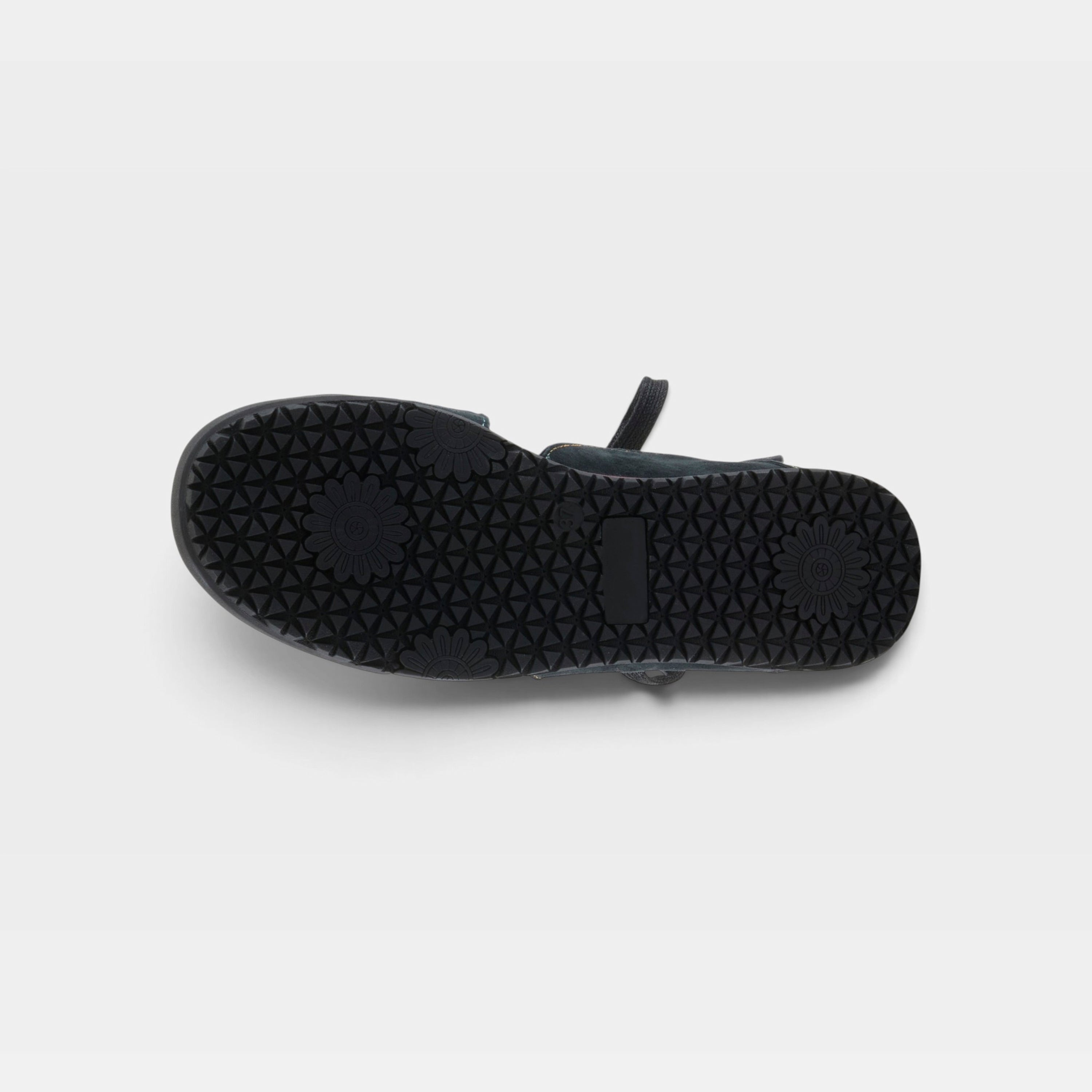 L'Artiste Carpediem sneakers in Black Multi Suede, outsole view