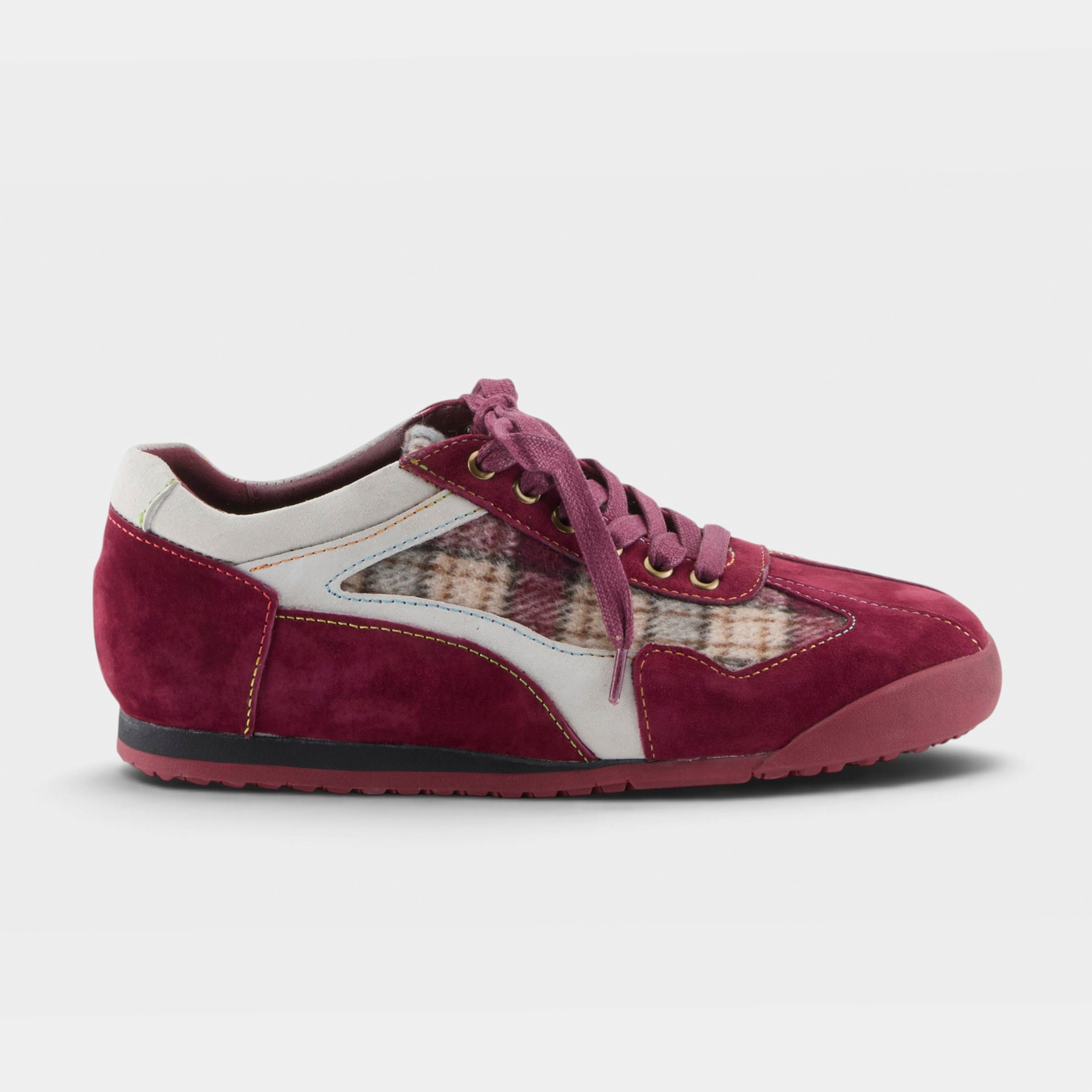 L'Artiste Carpediem sneakers in Red Multi Suede, hero view