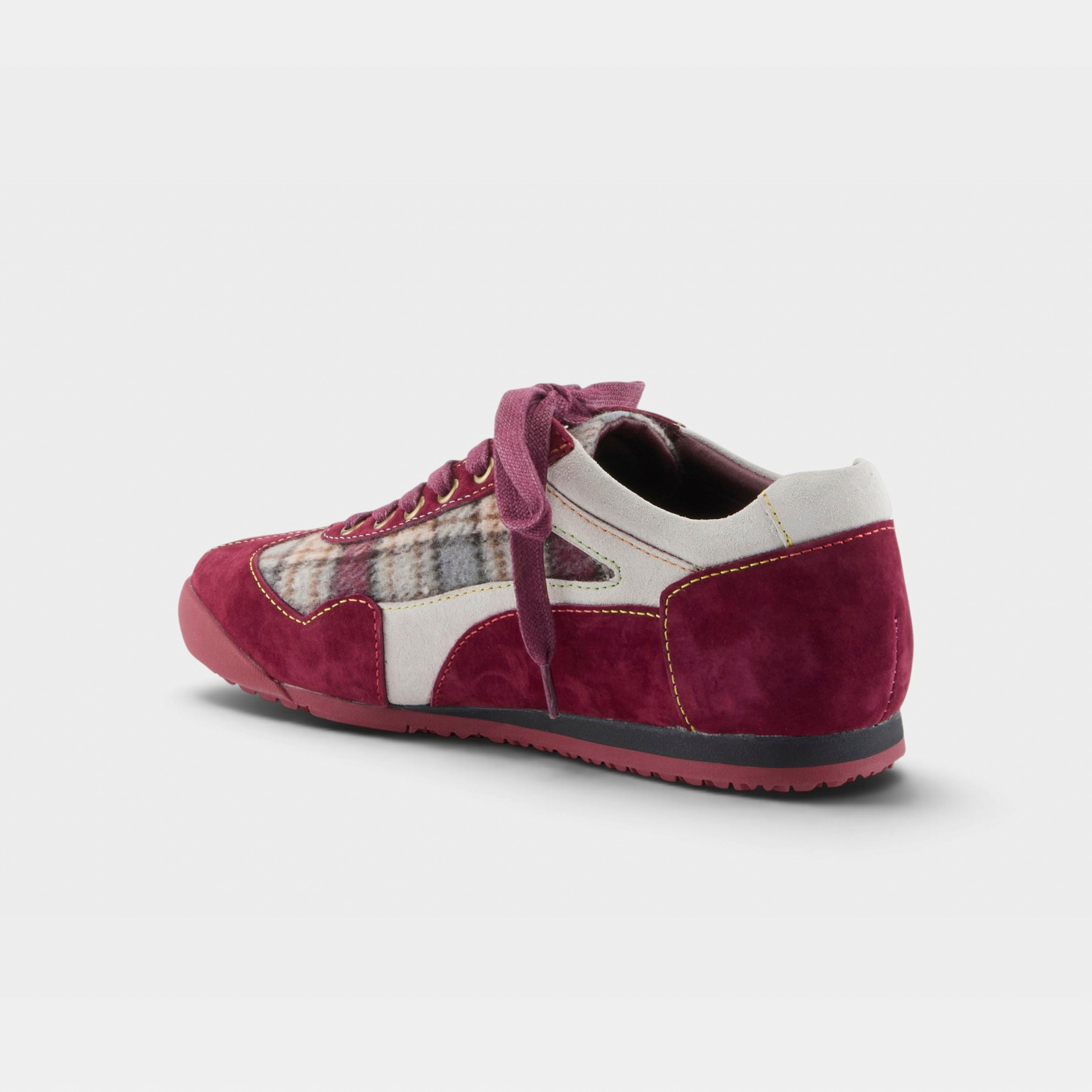 L'Artiste Carpediem sneakers in Red Multi Suede, alternate angle view