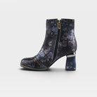 L'Artiste Carre boots in Black Multi, side view