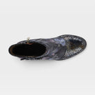 L'Artiste Carre boots in Black Multi, top view
