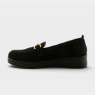 Flexus Cashmeran Black Faux Suede Shoe