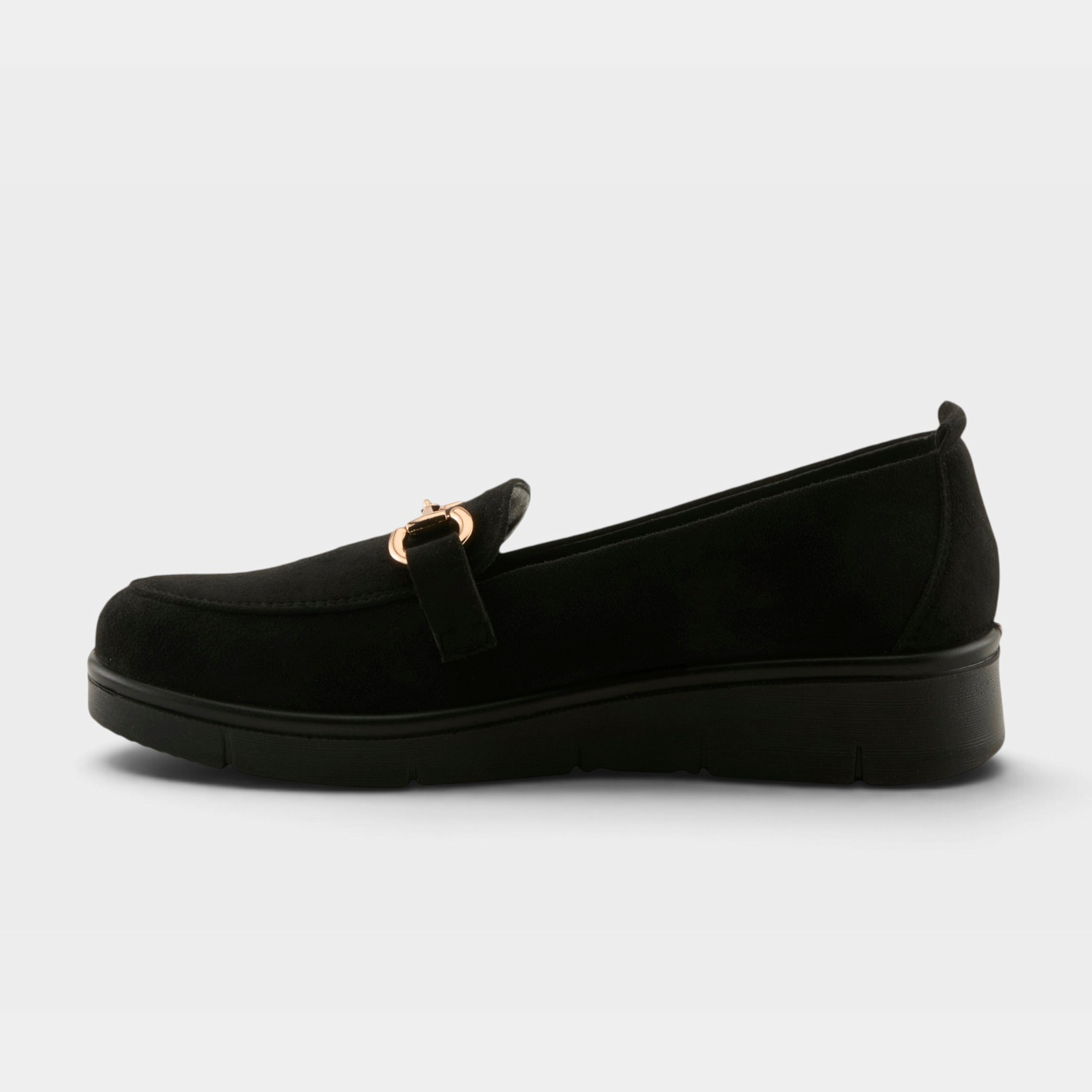 Flexus Cashmeran Black Faux Suede Shoe