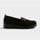 Flexus Cashmeran Black Faux Suede Shoe