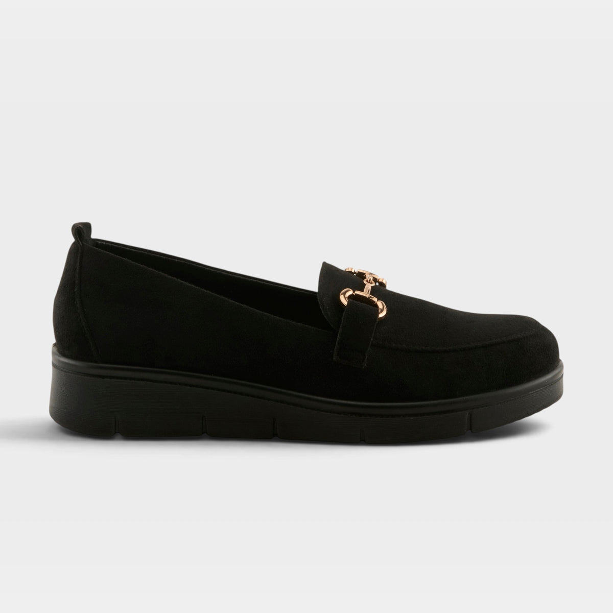 Flexus Cashmeran Black Faux Suede Shoe