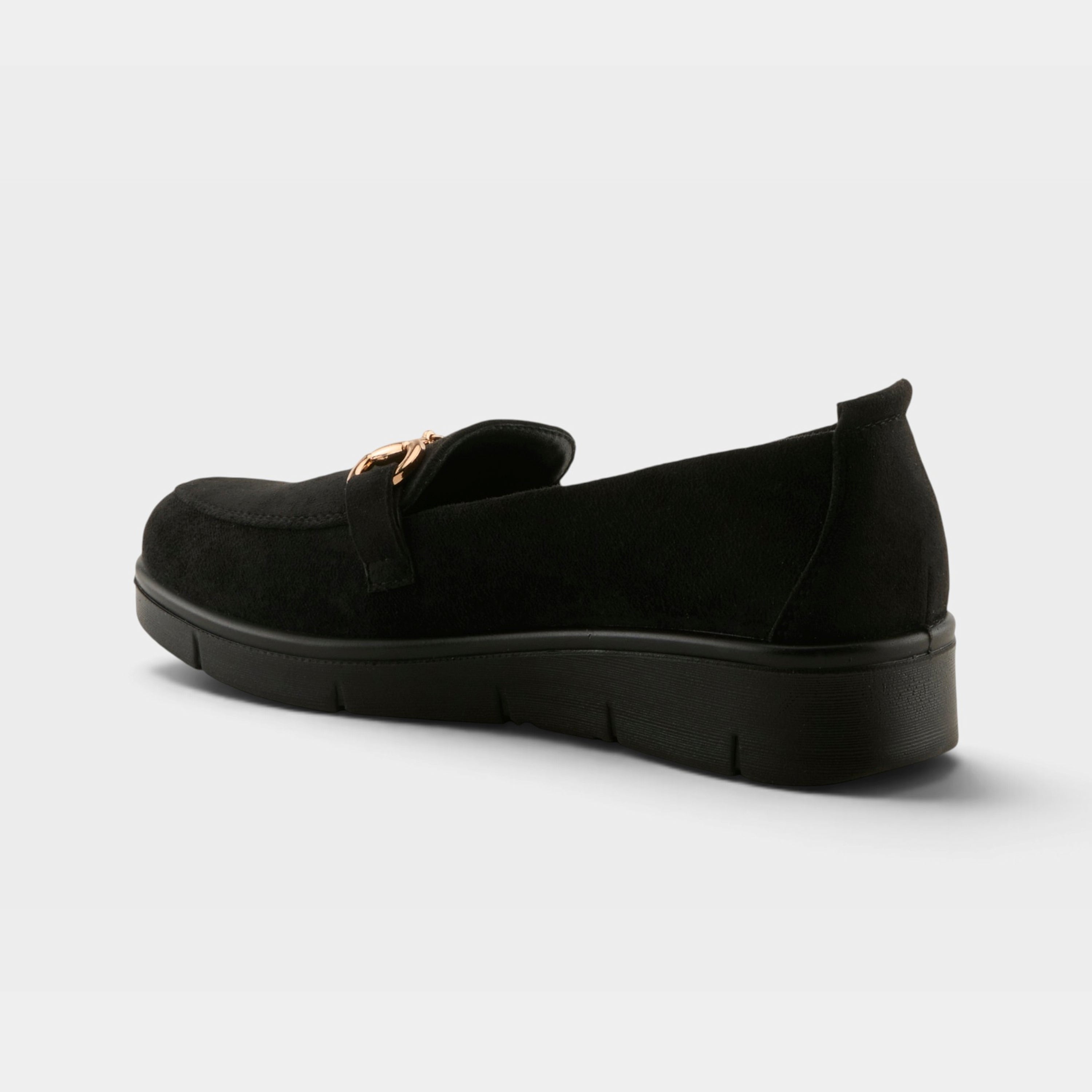 Flexus Cashmeran Black Faux Suede Shoe