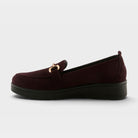 Flexus Cashmeran Bordeaux Faux Suede Shoe