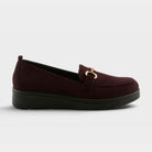 Flexus Cashmeran Bordeaux Faux Suede Shoe