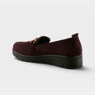 Flexus Cashmeran Bordeaux Faux Suede Shoe