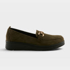 Flexus Cashmeran Olive Faux Suede Shoe