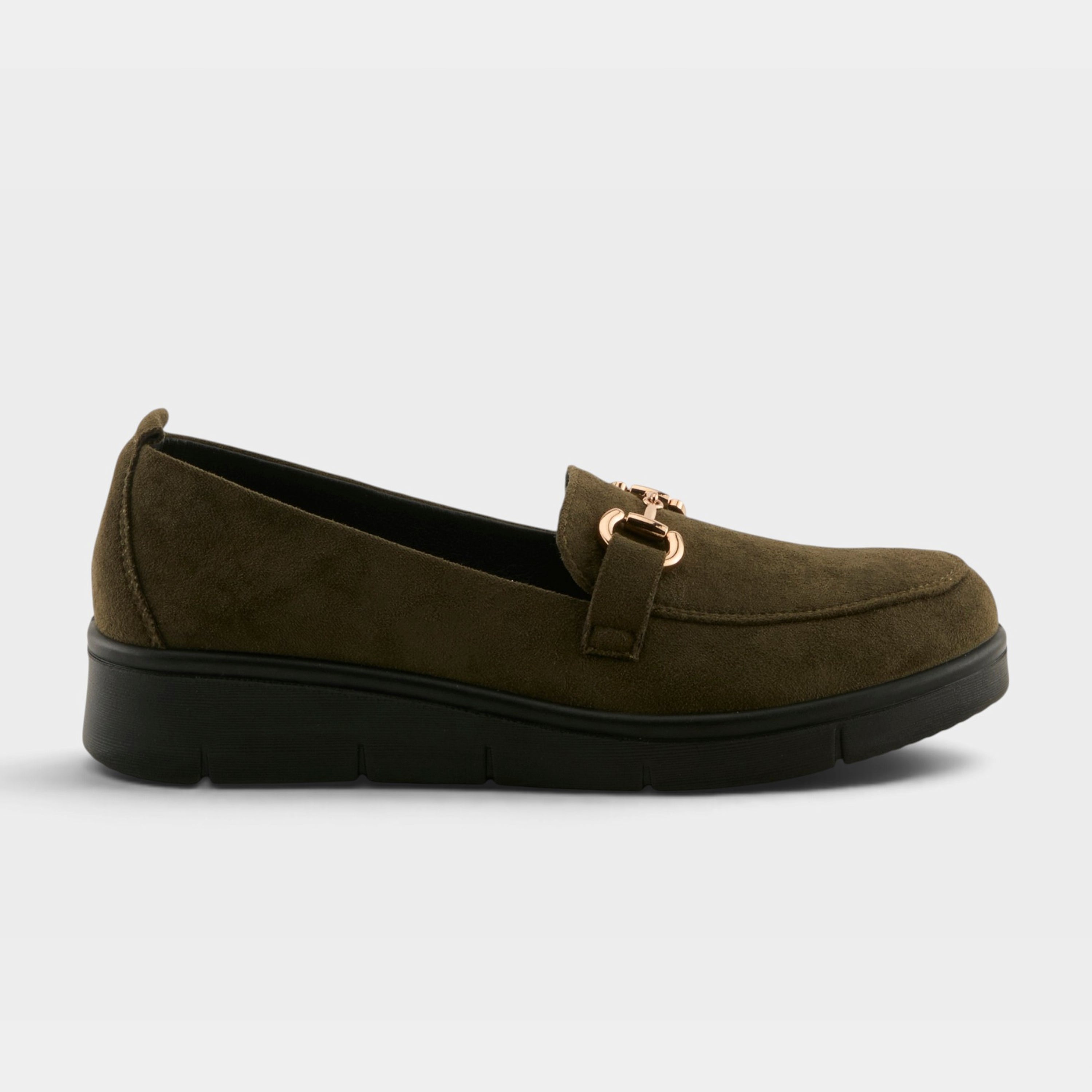 Flexus Cashmeran Olive Faux Suede Shoe