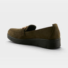 Flexus Cashmeran Olive Faux Suede Shoe