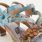 L'Artiste L'ARTISTE CHAGELL SANDALS sandal in blue multi with handcrafted leather design