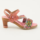 L'Artiste L'ARTISTE CHAGELL SANDALS sandal in pink multi with handcrafted leather design